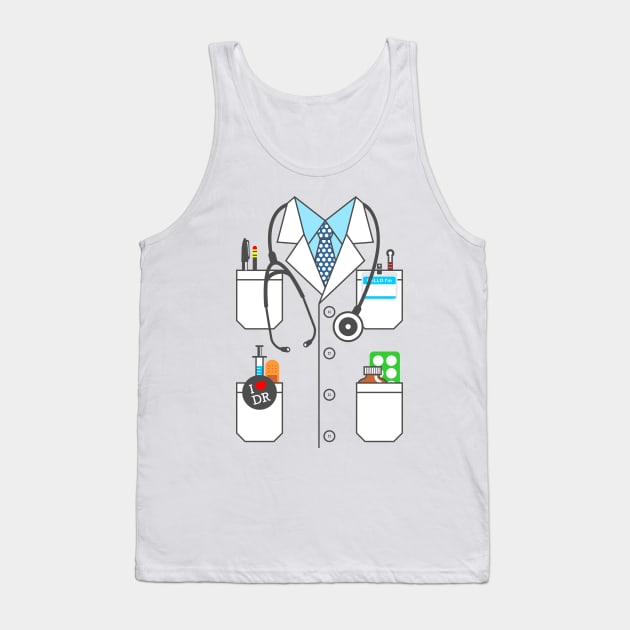 Doctor Costume Lab Coat Cosplay Tank Top by teevisionshop